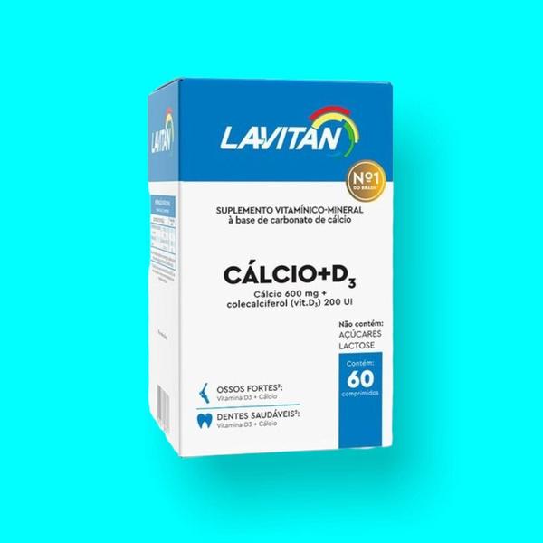 Imagem de Kit 3 caixas Suplemento alimentar lavitan cálcio + D 60 comprimidos - Cimed