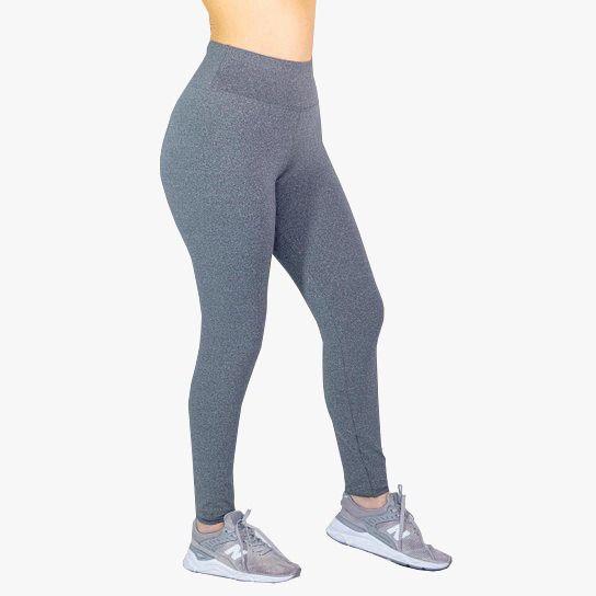 Imagem de Kit 3 Calça Legging Academia Feminina Fitness Preta Cinza Dia a dia Cós alto Grossa Caminhada