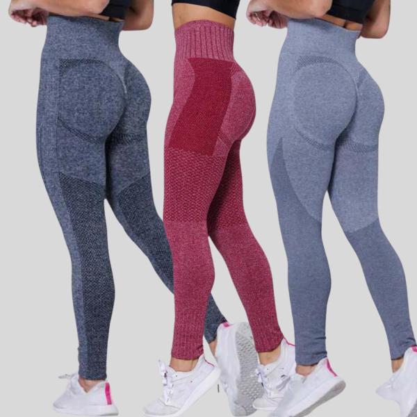 Kit 3 Calça legging Academia Levanta Bumbum fitness - Blanco Store Imagem de Kit 3 Calça legging Academia Levanta Bumbum fitness