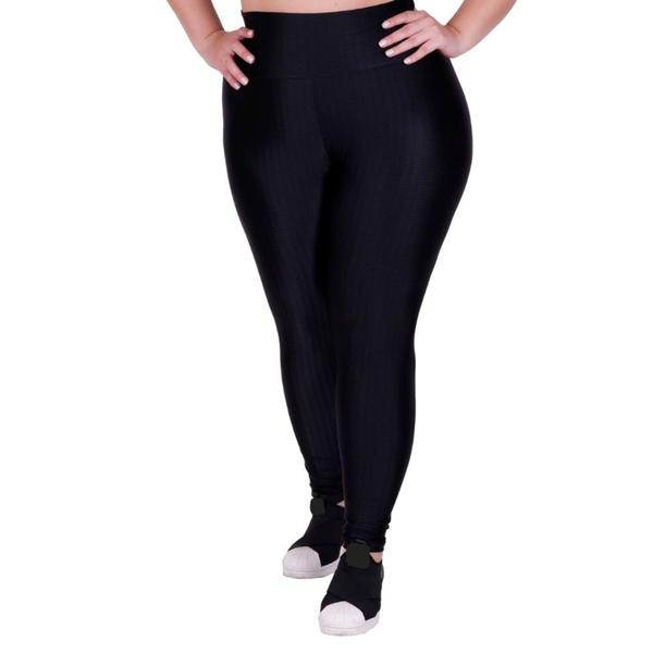 Imagem de Kit 3 Calça Legging Cintura Alta Plus Size Academia Fitness 46 48 50 - KIT 3 LAURA CINZA PRETO ROSÊ