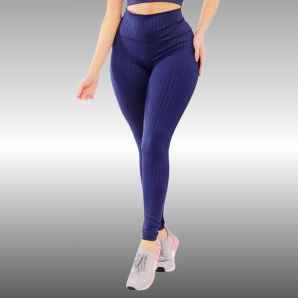 Imagem de Kit 3 Calça Legging Feminina Academia 3D Cintura Alta Treino