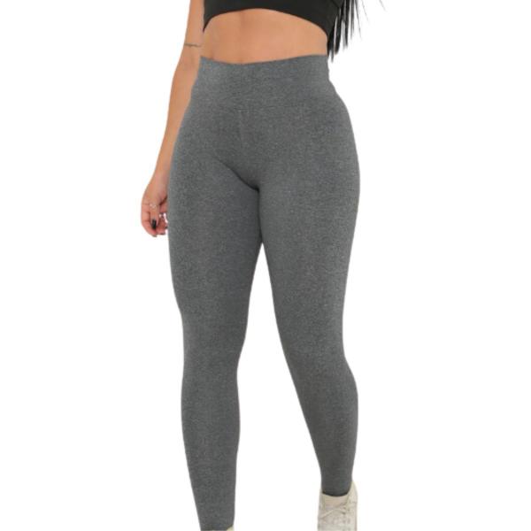 Imagem de Kit 3 Calça Legging Feminina Cintura Alta Ideal p/ Ginástica