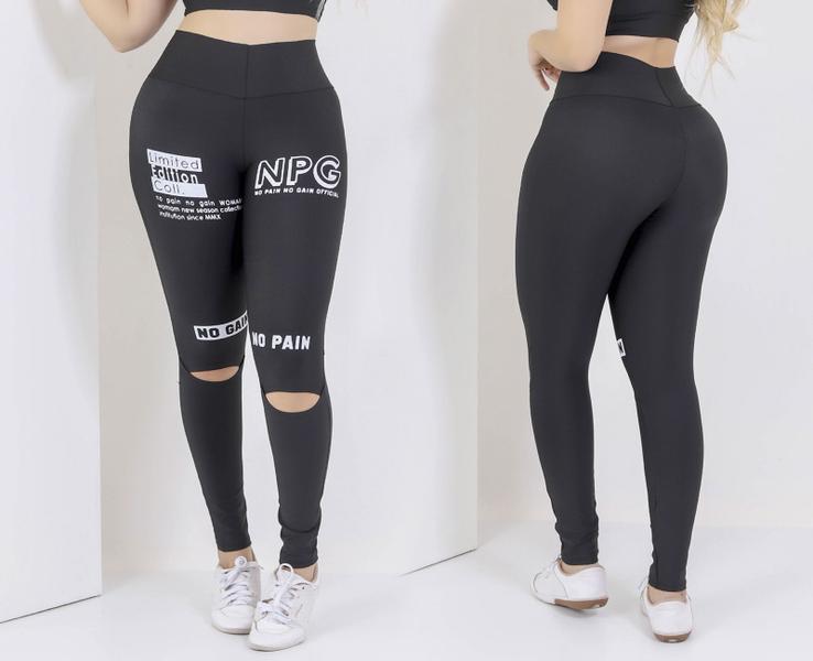 Imagem de Kit 3 Calça Legging Leg Suplex Feminina Cos Alto Moda Fitness Oferta The Start Corte Joelho Costura Reforçada