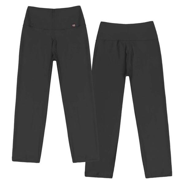 Imagem de Kit 3 Calça Legging Pedalete Curta Cintura Alta Feminino Lisa Confortável Running