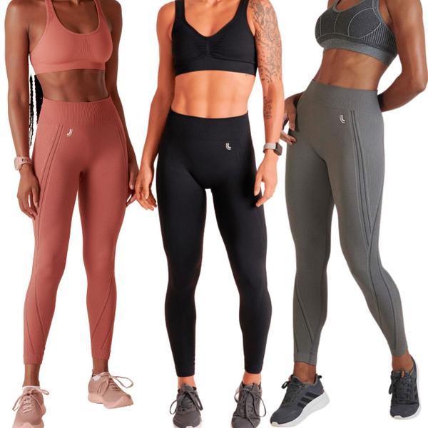 Imagem de Kit 3 Calças Leggings Max Sustentação Lupo Sport