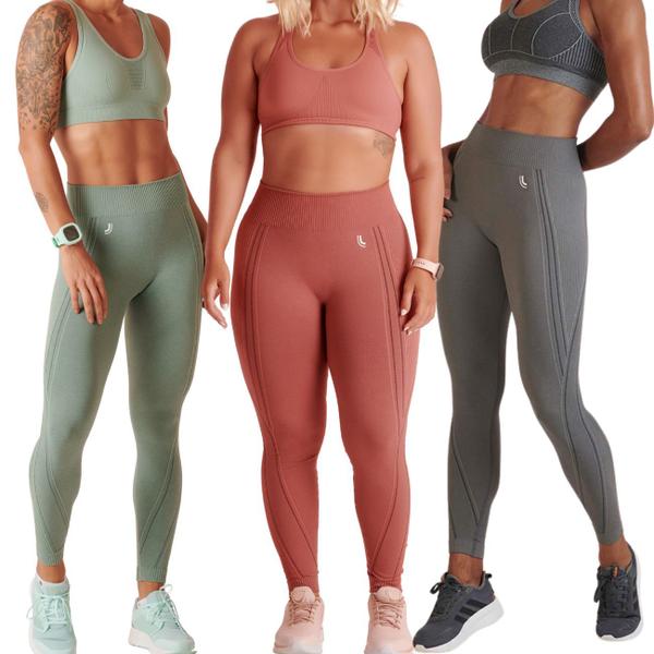 Imagem de Kit 3 Calças Leggings Max Sustentação Lupo Sport