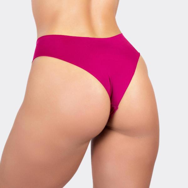 Imagem de KIT 3 Calcinha Tanga sem costura Básica corte a laser não marca vestido legging academia