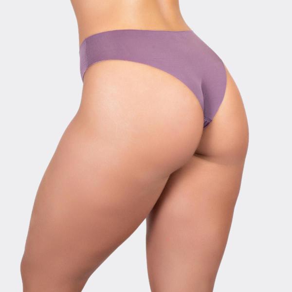 Imagem de KIT 3 Calcinha Tanga sem costura Básica corte a laser não marca vestido legging academia