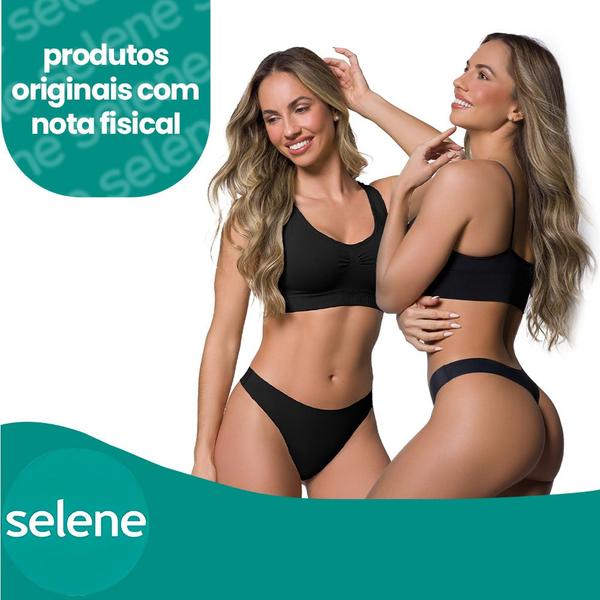 Imagem de Kit 3 Calcinhas Selene Fio Dental Em Microfibra Corte A Fio Sem Costura Não Marca