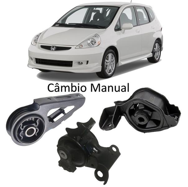 Imagem de Kit 3 Calço Coxim Motor Câmbio Honda Fit 03 A 08 Manual