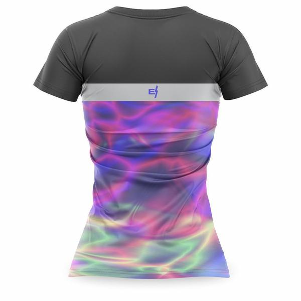 Imagem de Kit 3 Camisa Blusa Feminina Academia Fitness Caminhada Dry Fit UV Coloridas Leve e confortável