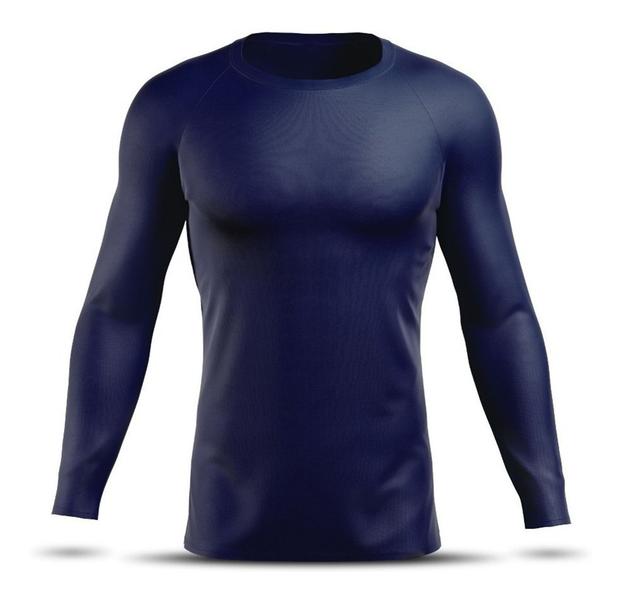 Imagem de Kit 3 Camisa Blusa Térmica Manga Longa Dry Academia Treino Pescaria Esportiva Fitness Proteção Sol