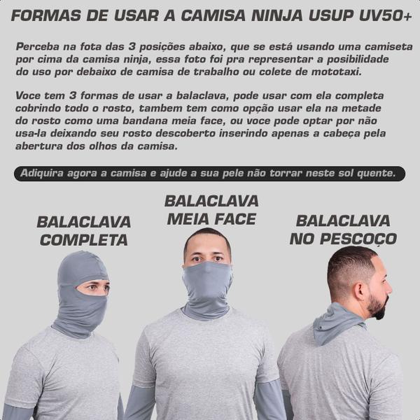 Imagem de Kit 3 Camisa Segunda Pele Proteção Uv Térmica Touca Ninja