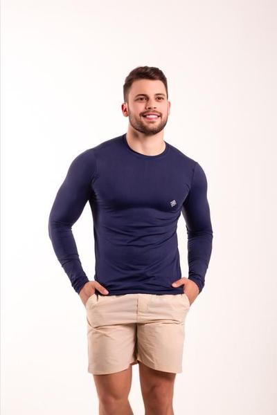 Imagem de Kit 3 Camisas Proteção Solar Uv 50 Segunda Pele Dry Fit Camiseta Térmica Masculina Tecido Gelado P M G GG XGG