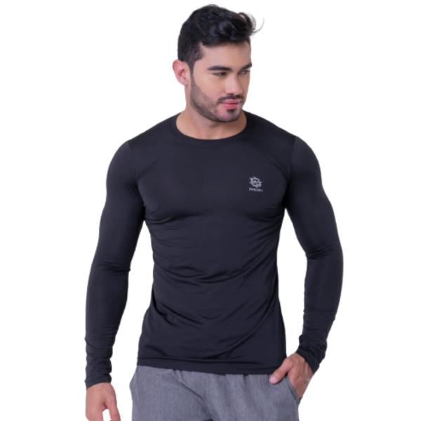 Imagem de Kit 3 Camiseta Camisa Térmica Segunda Pele Manga Longa Proteção Solar UV 50+ Termica Masculina