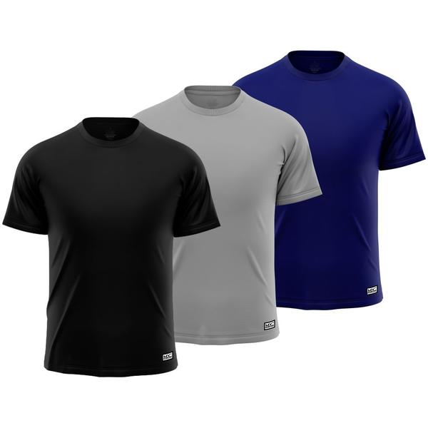 Imagem de Kit 3 Camiseta Masculina Lisa Proteção UV +50 Segunda Pele Térmica Várias Cores MXC BRASIL