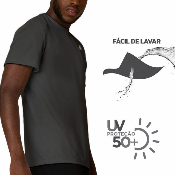 Imagem de Kit 3 Camisetas Dry Basic SS Muvin Masculina - Proteção Solar UV50 - Manga Curta - Treino, Corrida, Caminhada e Academia