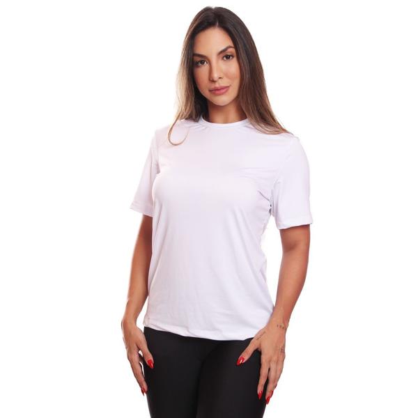 Imagem de Kit 3 Camisetas Feminina Dry Fit Básica Lisa Proteção Solar UV Térmica Blusa Academia Esporte Camisa