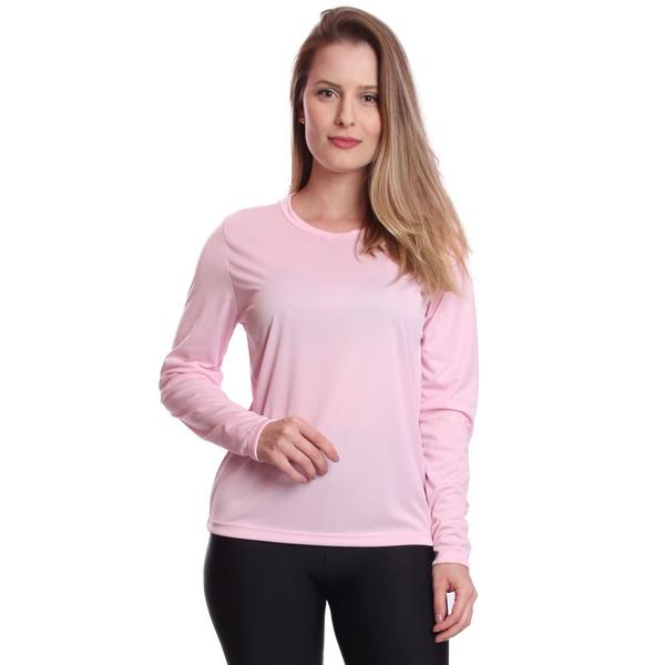 Imagem de Kit 3 Camisetas Feminina Manga Longa Segunda Pele Térmica Proteção Solar UV 50