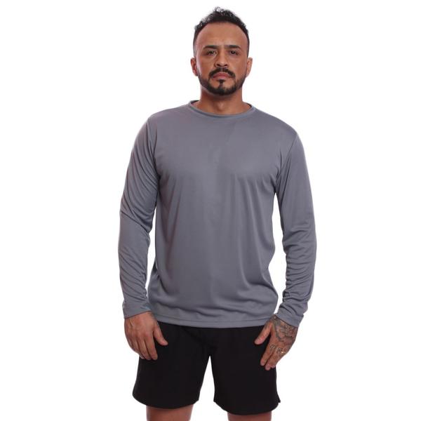 Imagem de Kit 3 Camisetas Manga Longa Masculina Camisa Térmica Dry UV Proteção Solar Blusa