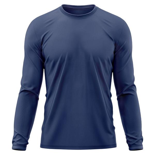 Imagem de Kit 3 Camisetas Masculina Térmica Proteção Solar UV  50/ Treino Academia Esporte Dry Manga Longa