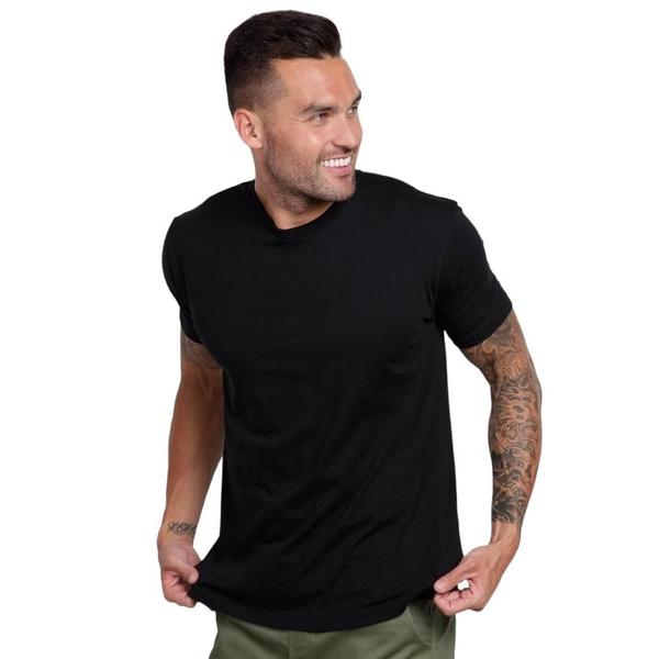 Imagem de Kit 3 Camisetas Masculinas ALGODÃO Slim Fit Básica T Shirt Camisa Academia Corrida Casual 667