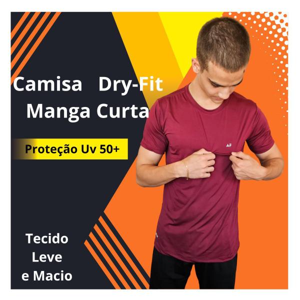 Imagem de Kit 3 Camisetas Proteção Solar Uv Treino Térmica Academia