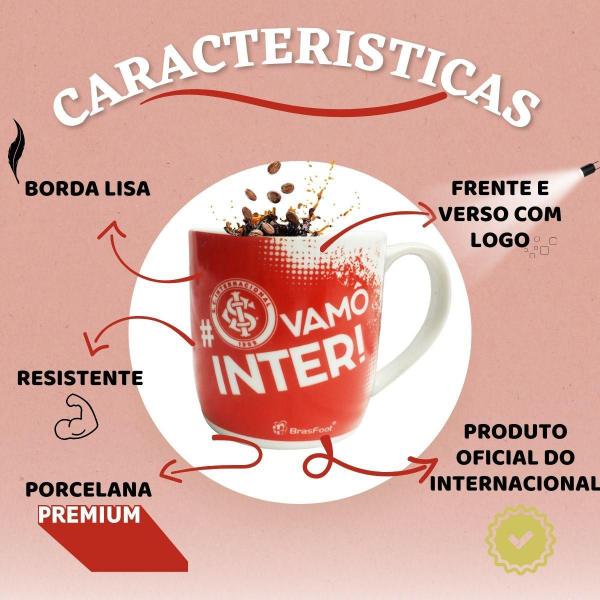 Imagem de Kit 3 Canecas Porcelana Vermelho Branco Urban 300Ml Café