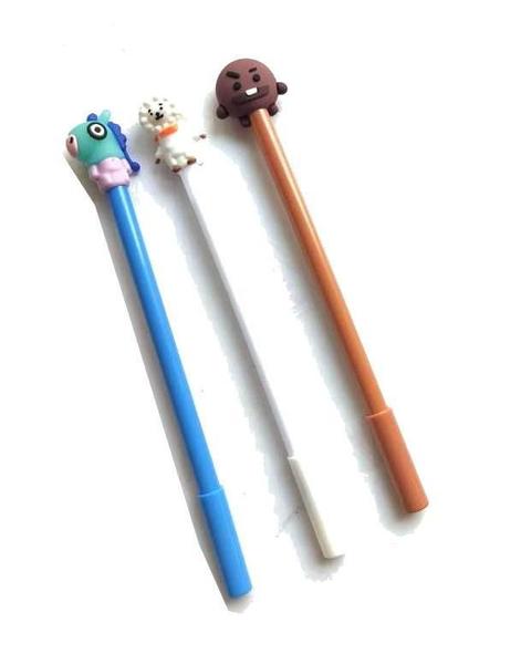 Kit 3 Canetas Bts Kpop Bt21 Kawaii Personagens Boneco Imagem de Kit 3 Canetas Bts Kpop Bt21 Kawaii Personagens Boneco