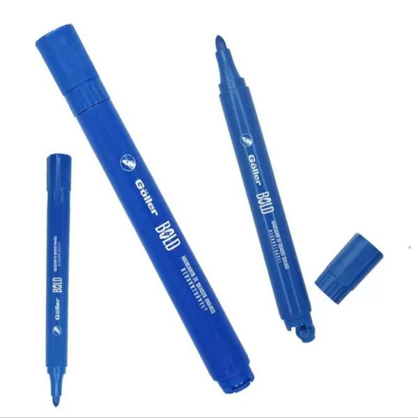 Imagem de Kit 3 canetas marcador para quadro branco cor azul papelaria escolar prático