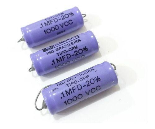 Imagem de Kit 3 Capacitor A Óleo .1mfd = 100nf = 104 1000vcc 20% Argos