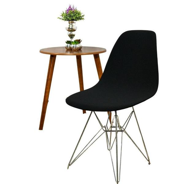 Imagem de Kit 3 Capas de Cadeira Eames Sala Preto Premium Premium