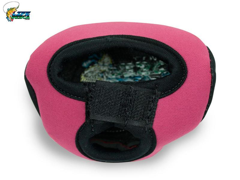 Imagem de Kit 3 Capas Protetora P/ Carretilha Perfil Baixo em Neoprene Rosa - Life Pesca