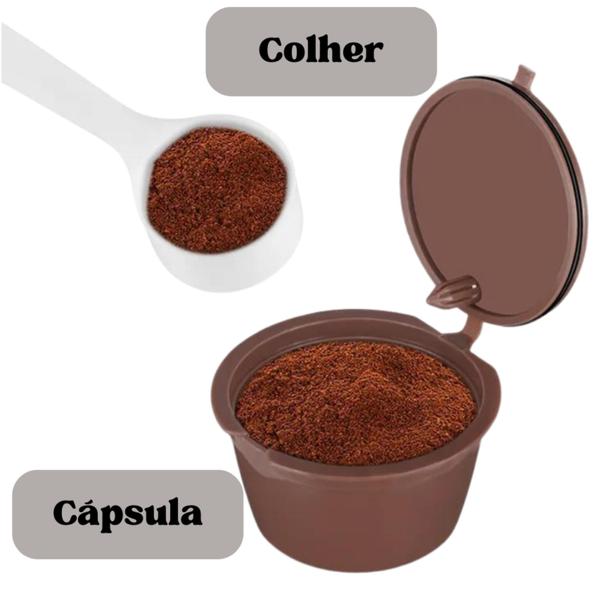 Imagem de Kit 3 Cápsulas Reutilizavel Dolce Gusto Nescafe Recarregável Com Filtro Cápsula de Café