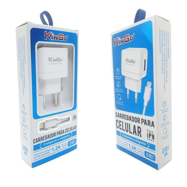 Imagem de Kit 3 Carregadores Lightning Kingo 1.2A 5V para iPhone 12