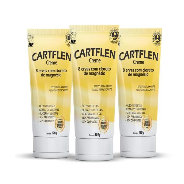 Imagem de Kit 3 Cartflen Creme Massagem Cloreto De Magnesio 150G