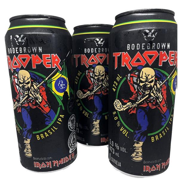 Imagem de Kit 3 Cervejas Trooper 473ml+ Copo Térmico Iron Maiden 500ml