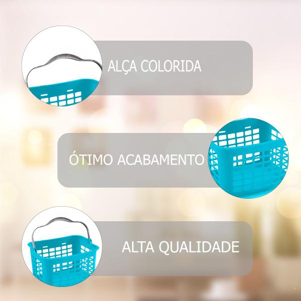 Imagem de Kit 3 Cesta Plastica Comércio 3,5 Litros Com Alça