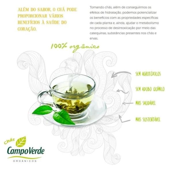 Imagem de Kit 3 Chá Verde Orgânico das Folhas 200 gr cada und Campo Verde