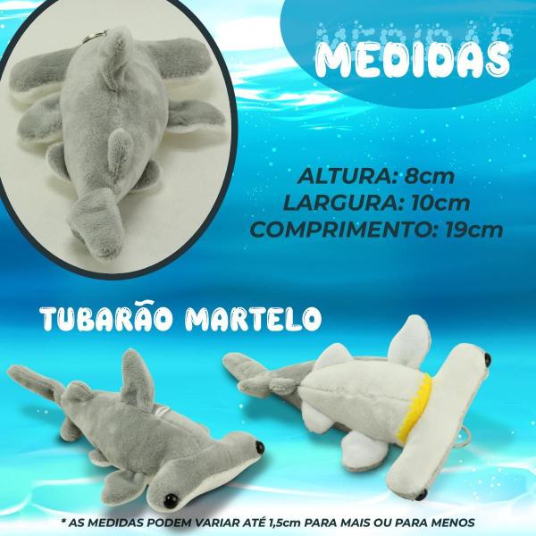 Imagem de Kit 3 Chaveiros Pelúcia Plush Bichos Do Mar Presente