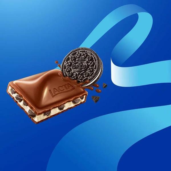 Imagem de kit 3 CHOCOLATE AO LEITE RECHEIO OREO LACTA PACOTE 90G