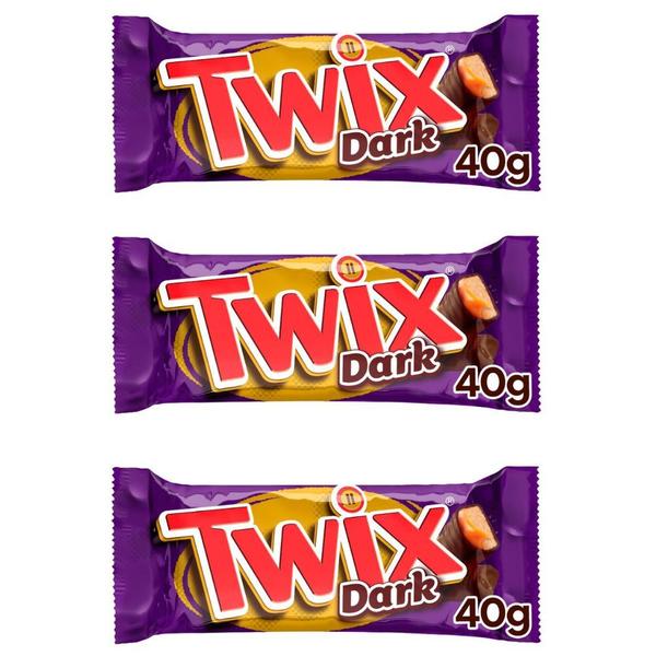 Imagem de Kit 3 Chocolate Twix Dark 40g