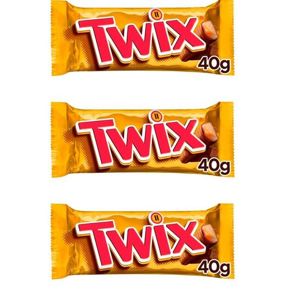 Imagem de Kit 3 Chocolate Twix Original 40g