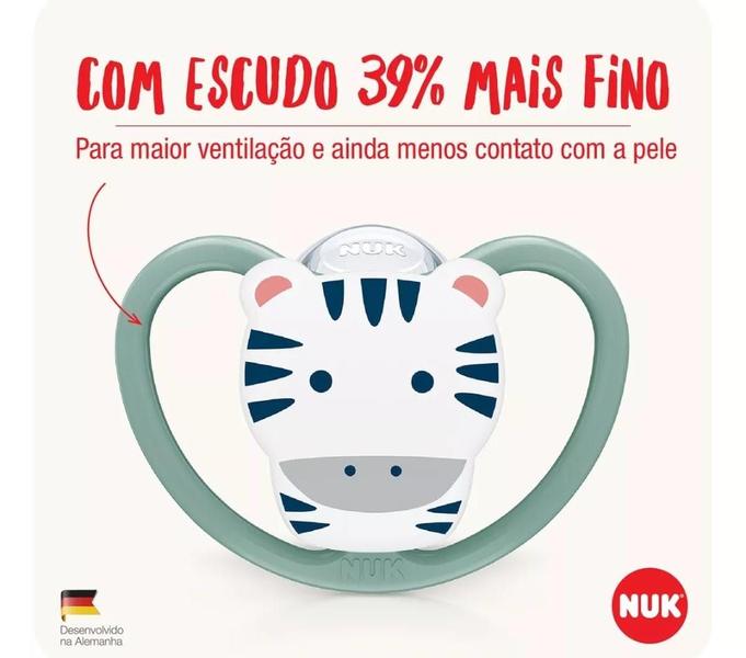 Kit 3 Chupetas Dia e Noite Brilha no Escuro Space 18m+ Nuk Imagem de Kit 3 Chupetas Dia e Noite Brilha no Escuro Space 18m+ Nuk