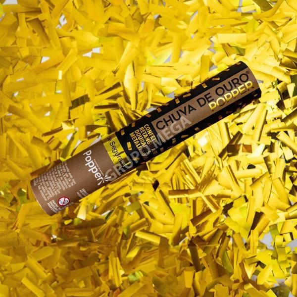 Imagem de Kit 3 Chuva de Ouro Popper Dourado Festas