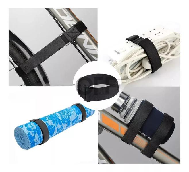 Imagem de Kit 3 Cinta de Fixação Suporte Transbike Alça Correia Para Bicicleta Para Prender Garrafa da Agua e Acessórios 