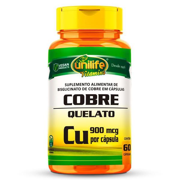 Imagem de Kit 3 Cobre Quelato Unilife 60 cápsulas