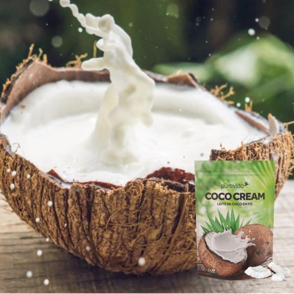 kit 3 Coco Cream Leite Cremoso Em Pó Vegano Sem Açúcar Puravida - Pura Vida Imagem de kit 3 Coco Cream Leite Cremoso Em Pó Vegano Sem Açúcar Puravida