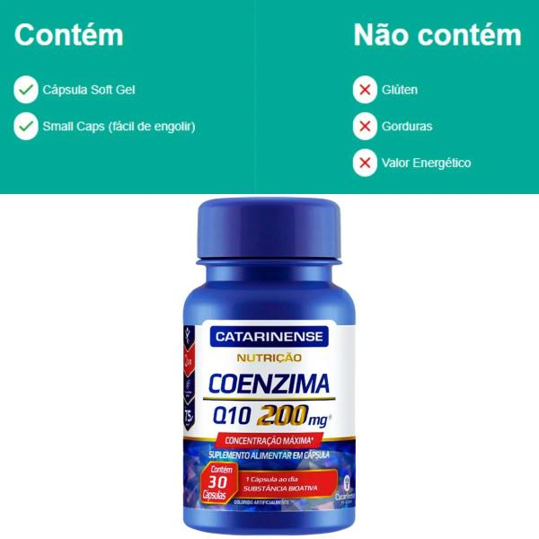 Imagem de Kit 3 Coenzima Q10 200mg 30 Cápsulas Catarinense Nutrição