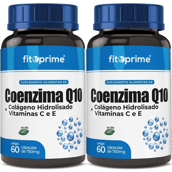 Imagem de Kit 3 Coenzima Q10 + Colágeno Hidrolisado Vitaminas C E 60 Cáps